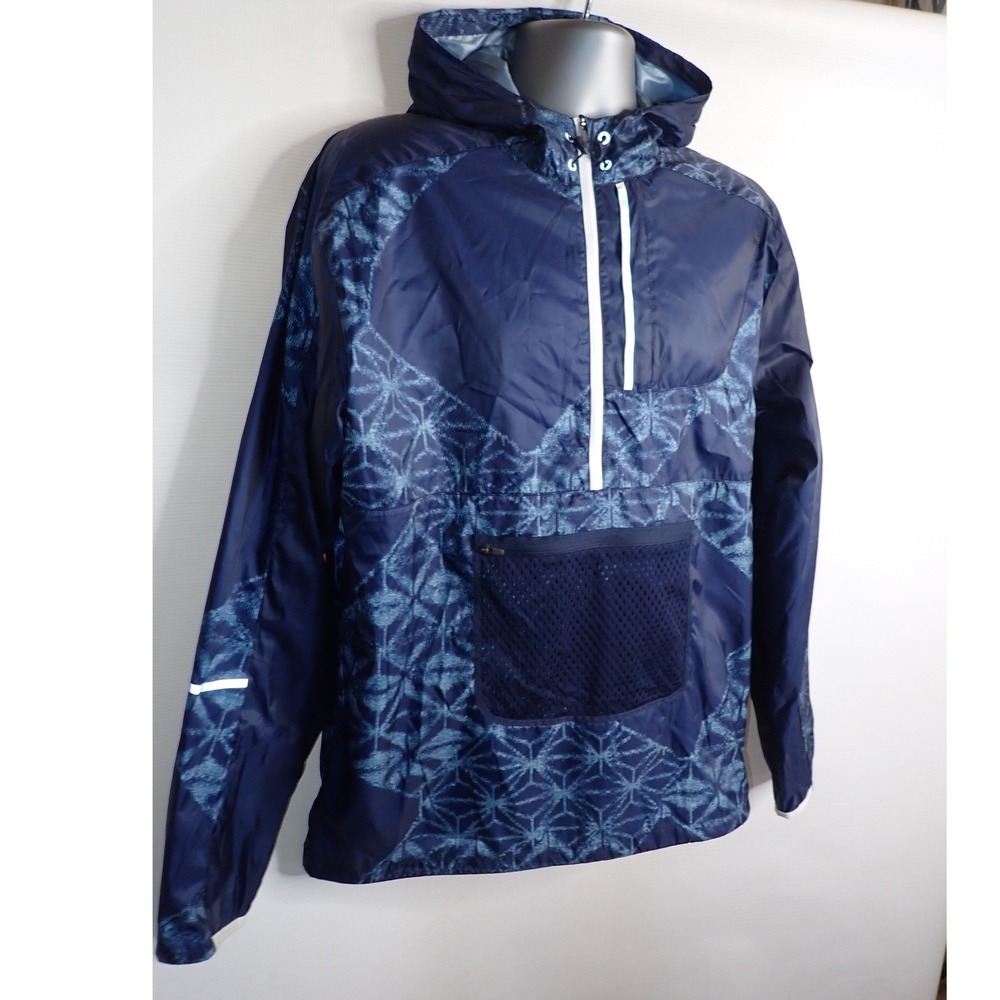 New Balance x J Crew Men's Q Speed Run Anorak Pullover Jacket Navy Blue Size M - Picture 3 of 5